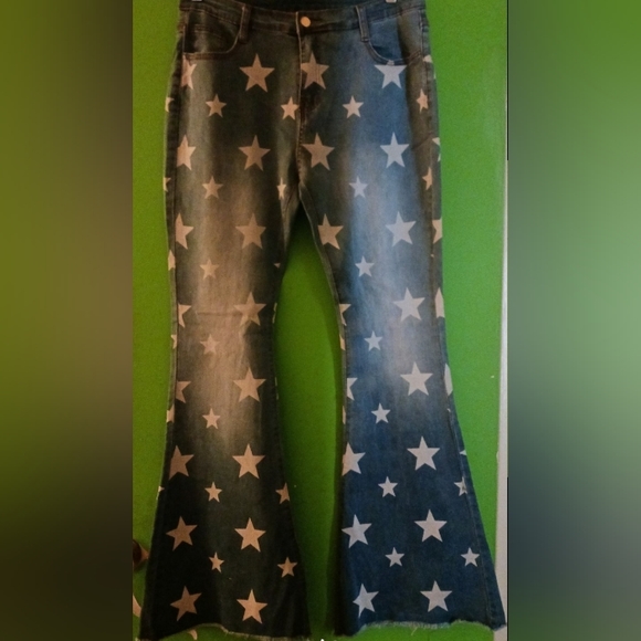 Star print flare jeans - Picture 1 of 4